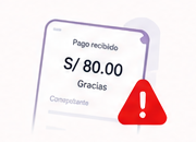 Captura de pago con alerta de posible fraude